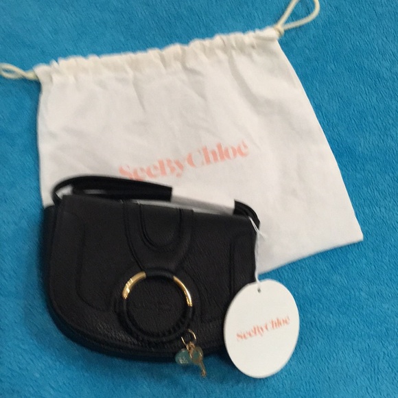 Mini Hana See by Chloe Black Leather Shoulder Bag - Picture 2 of 7